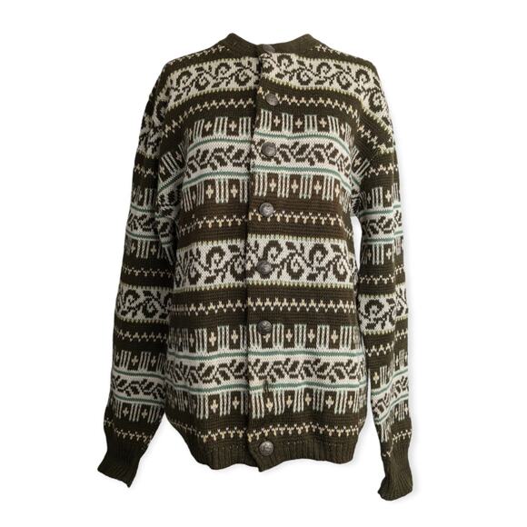 Vintage Men's Sweater Jersild Cardigan Medium Wool Neenah Wisconsin - Picture 1 of 8